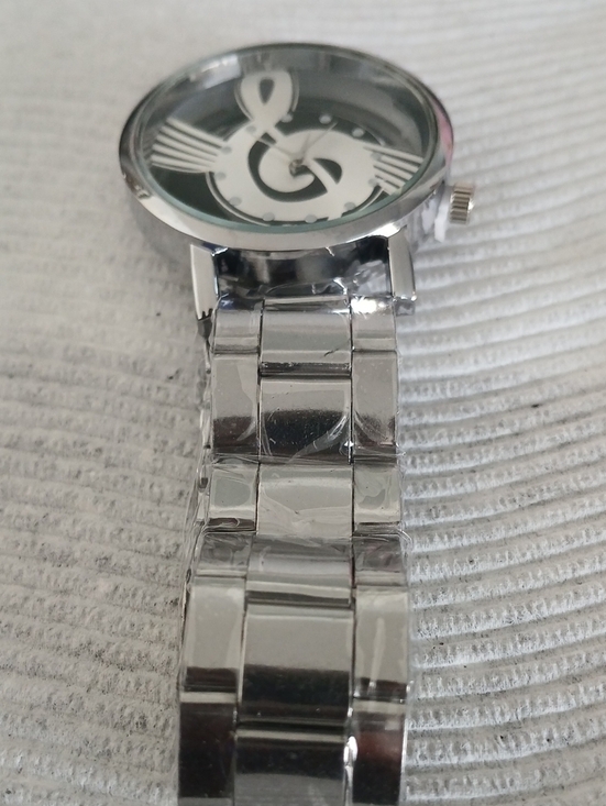 Other - Silver Men's Musical Note Stainless Steel Watch